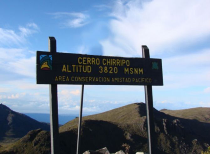 En la punta del Parque Nacional Cerro Chirripo