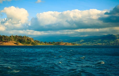 Great windsurfing on Arenal Lake on the Tilaran side of the lake