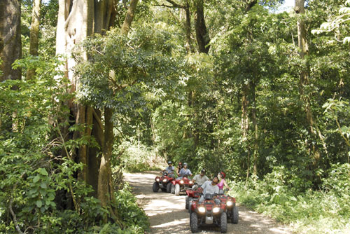 Riding ATV's near Borinquen Mountain Resort