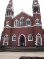 Catedral de la Mercedes - Bright Red Metal Church&nbsp;-&nbsp;Grecia, Alajuela