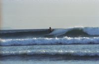 Surfer at Witches Rock (Roca Bruja)