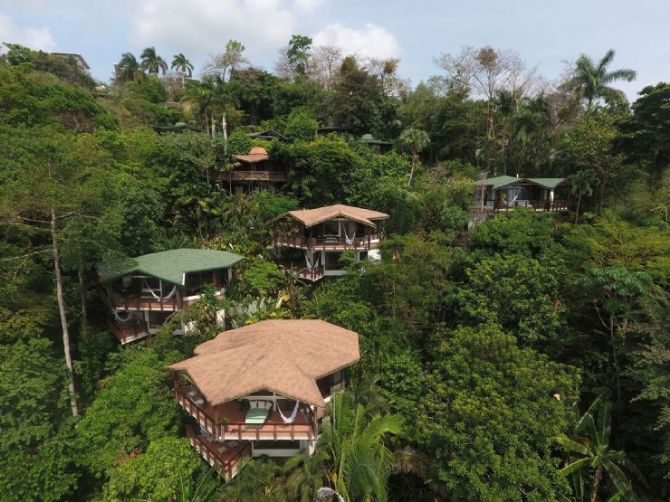 Vista aerea de los bungalows, Tulemar Resort