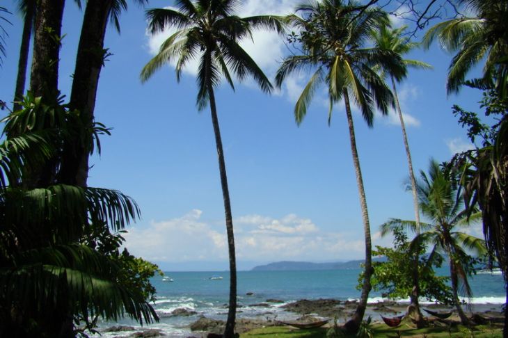 Beach in front of Corcovado Adventures Tent Camp