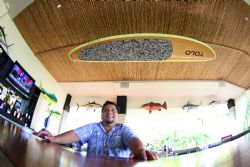 The bartender at the Zancudo Lodge