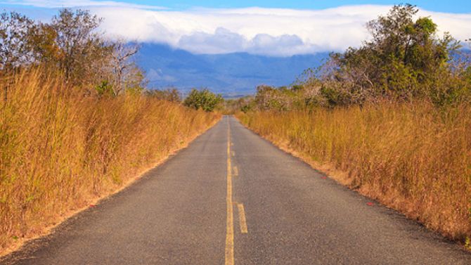 Conduciendo al Parque Nacional Guanacaste