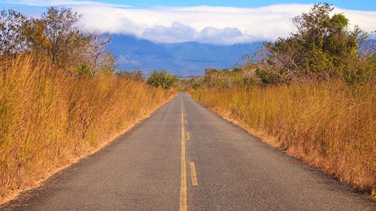 Conduciendo al Parque Nacional Guanacaste