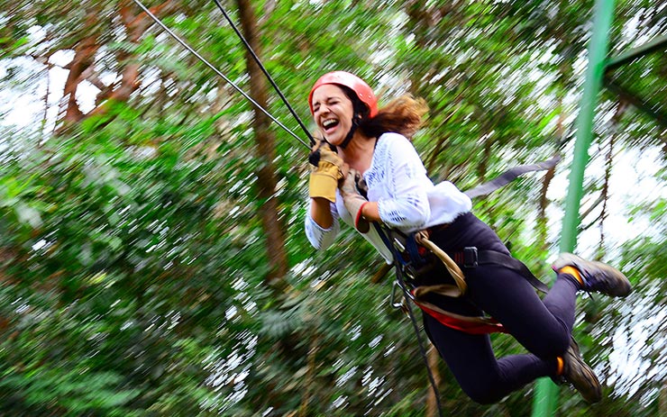 Haciendo canopy en Buena Vista del Rincón Eco Adventure Park Hotel & Spa