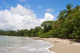 Hermosa playa en Parque Nacional Manuel Antonio