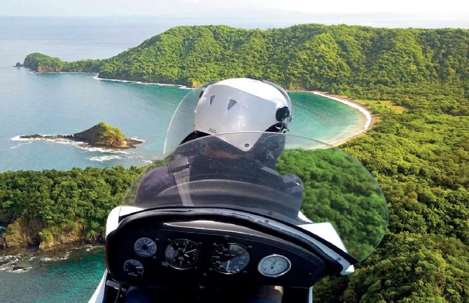 Volando sobre la peninsula de Nicoya