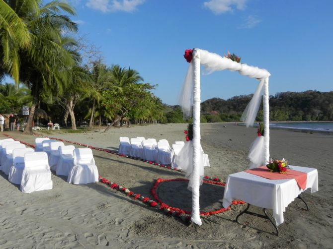 Romántica boda en la playa