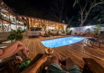 Pool at night at Selina Santa Teresa South