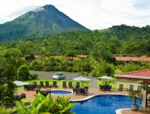 View of Arenal Volcano at Volcano Lodge and Springs